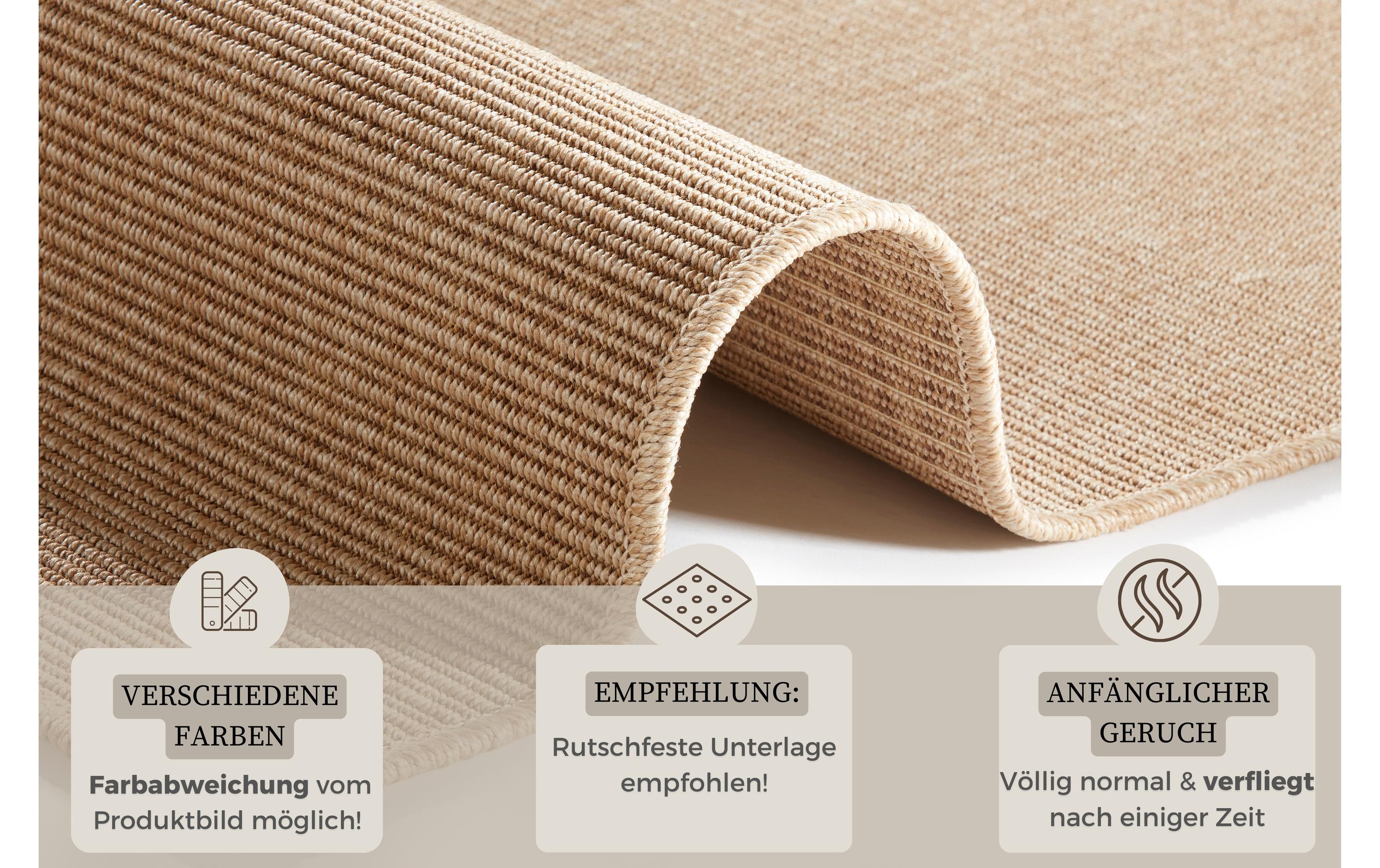 Teppich Sisal 80 cm x 150 cm, BeigeIn- & Outdoor Teppichläufer