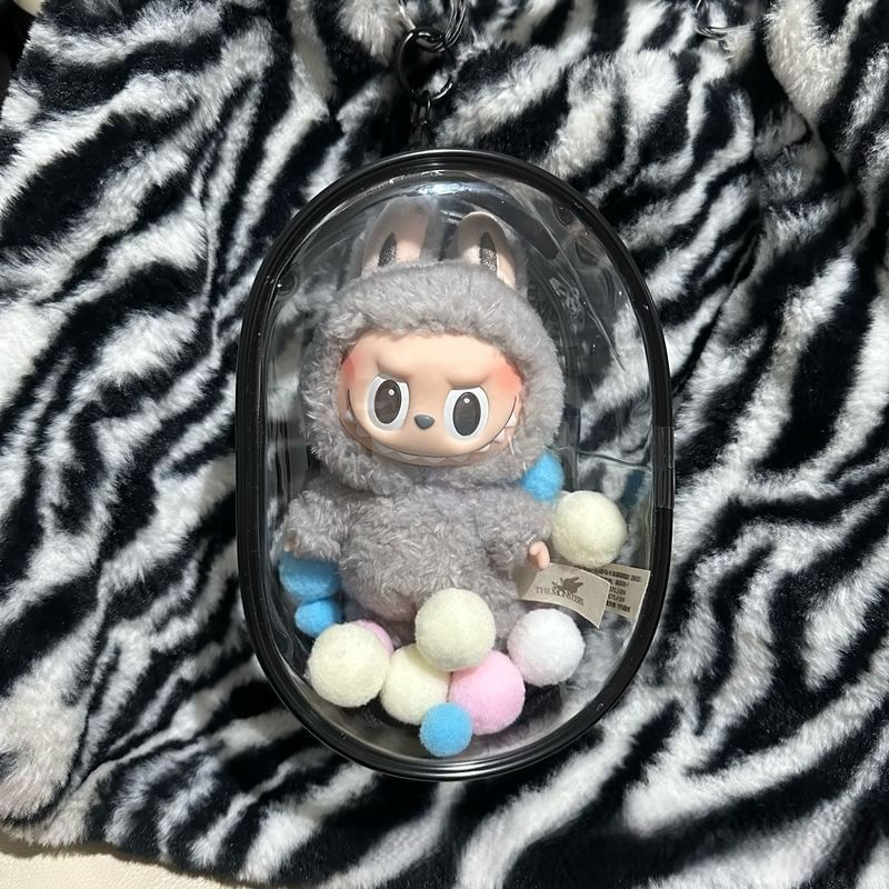 Doowex - Transparante PVC-tas met pompon en figuurdisplay (verschillende ontwerpen)