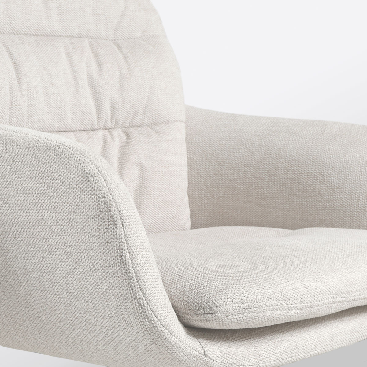 Eetkamerstoel Nena-mia beige - walnoot houten onderstel