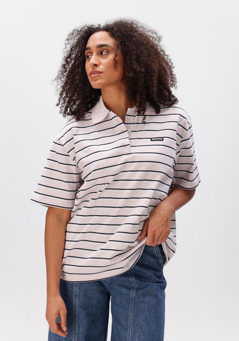 roze rotate polo jersey polo shirt