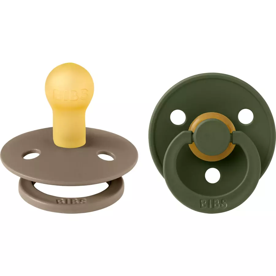BIBS® Schnuller Colour Hunter Green & Dark Oak 0-6 Monate, 2 Stk.