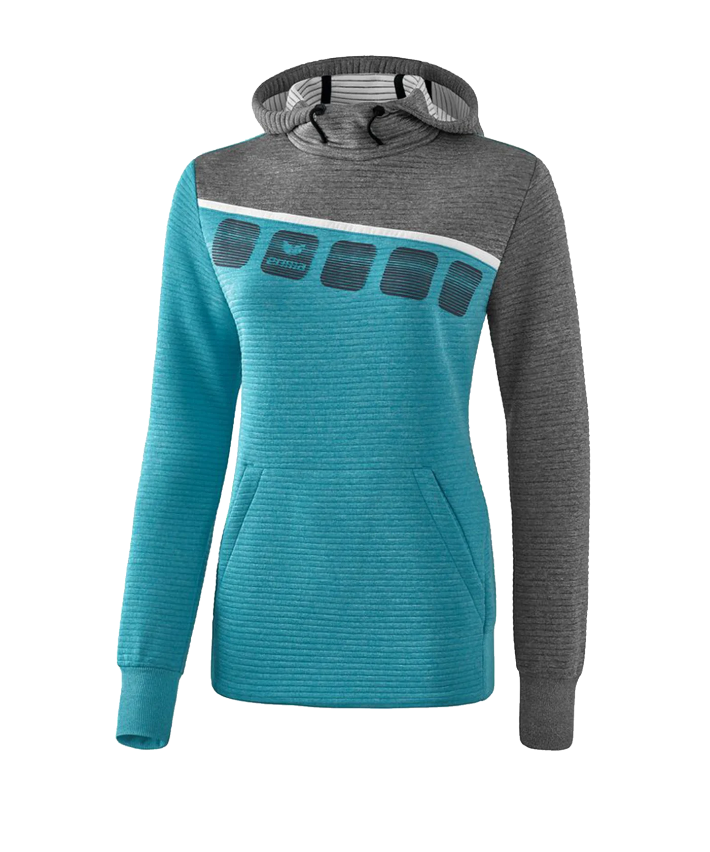 Erima 5-C Kapuzensweat Damen Blau Grau