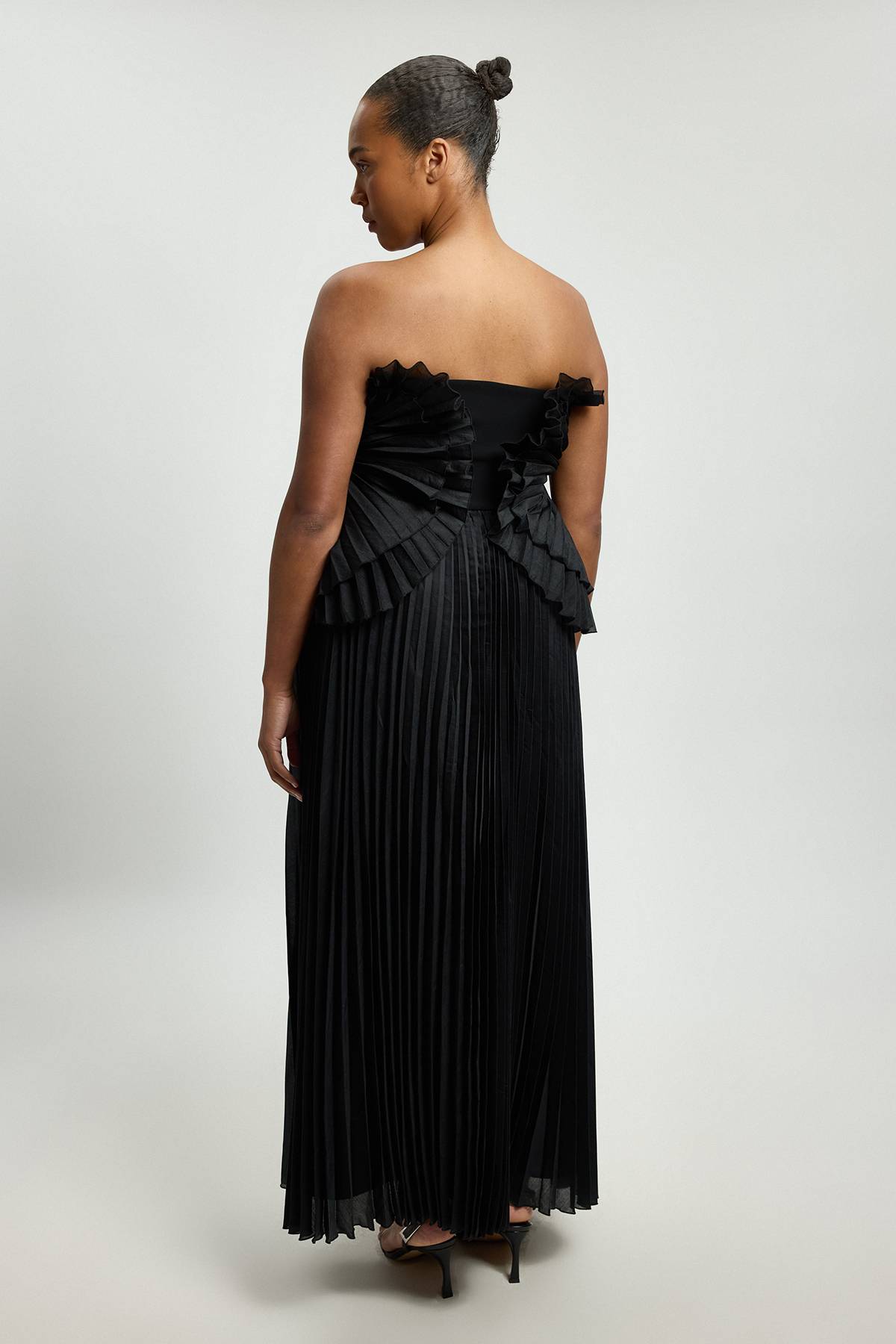 KarenMillen Robe Maxi Plissée En Popeline De Coton Grande Taille