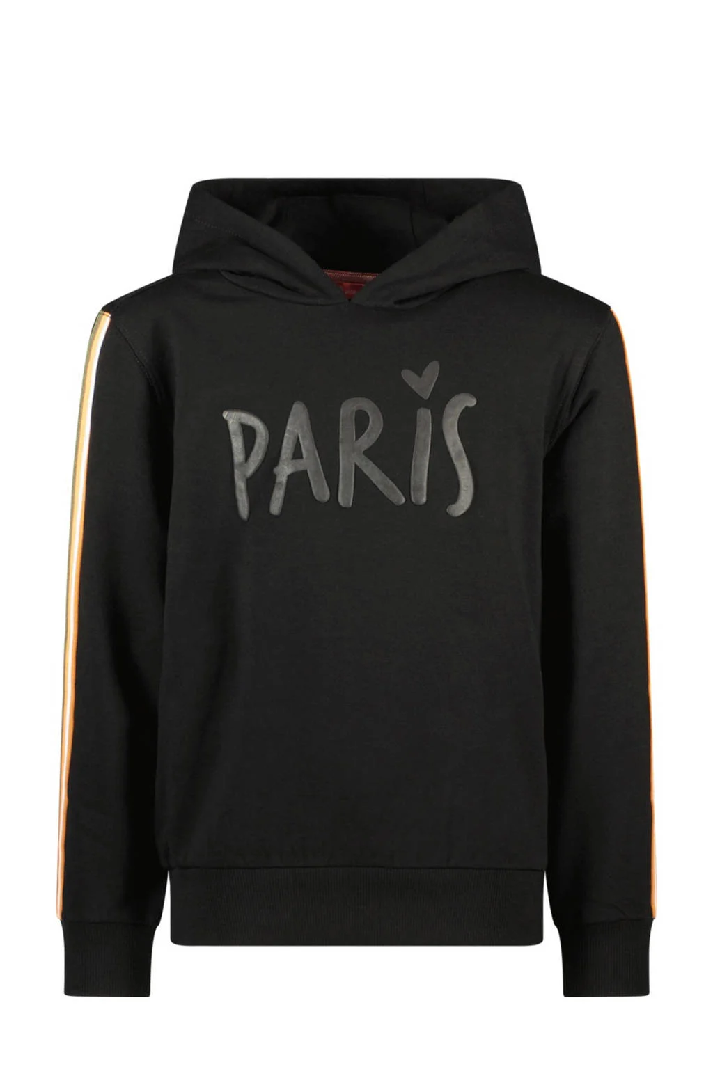 TYGO & vito hoodie Selma met contrastbies zwart