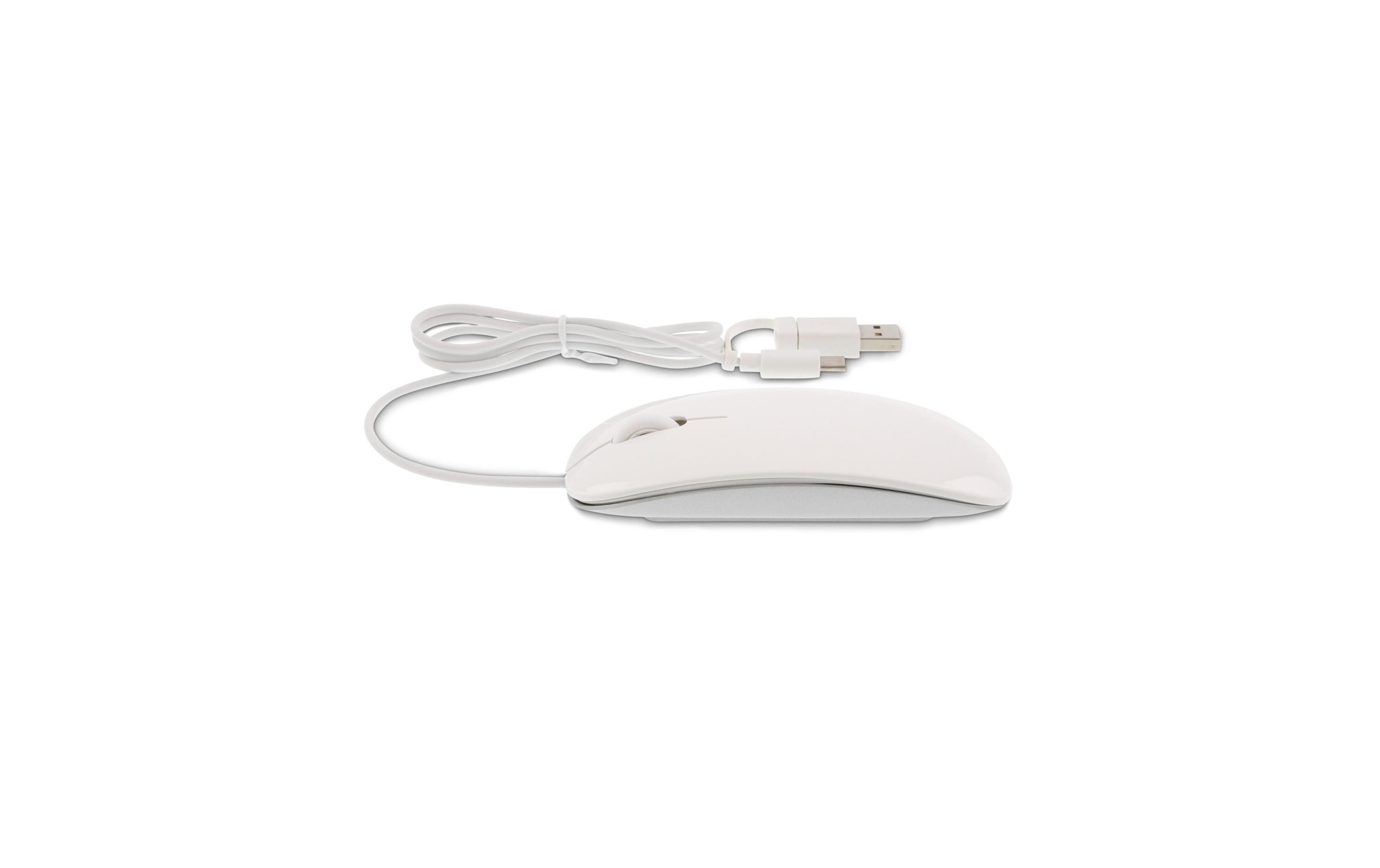 Easy Mouse USB-CFlache, verkabelte Maus mit USB-A und USB-C Anschluss