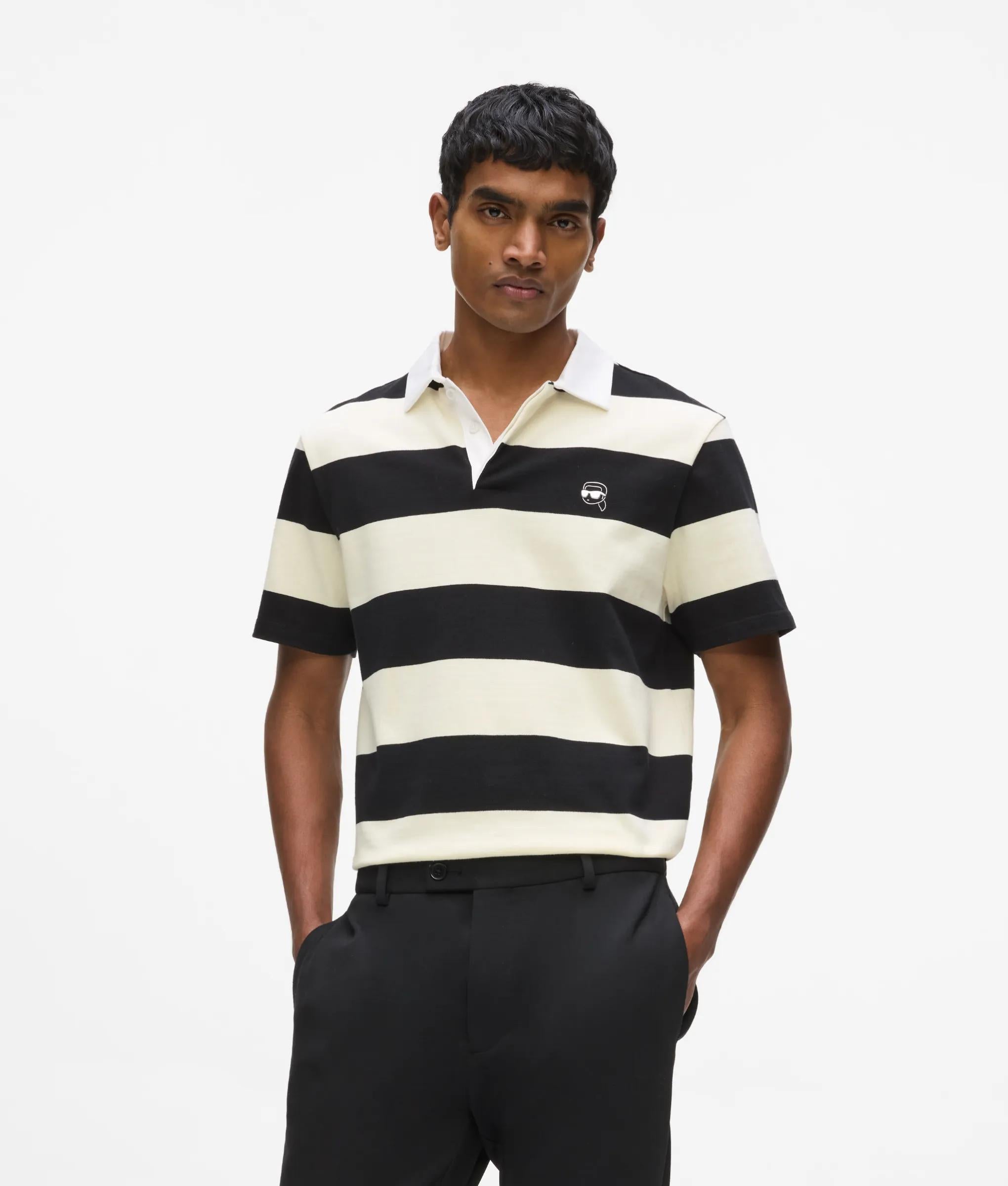 Ikon poloshirt met opvallende strepen