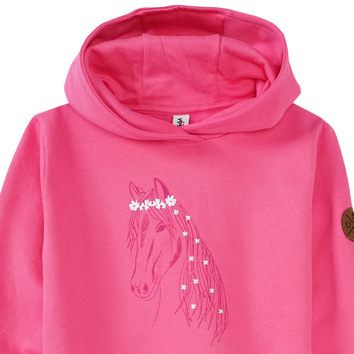Yigga Mädchen Sweatkleid mit Pferde-Print pink
