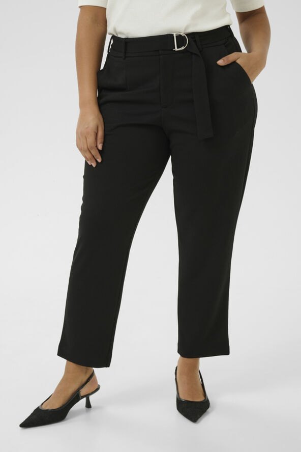 Kaffe Curve KCathena Cropped Belt Pants Black deep