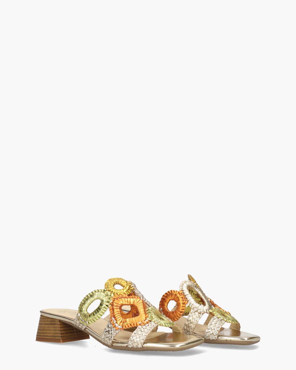 Kess  21036 Goud/Multicolor Damesslippers