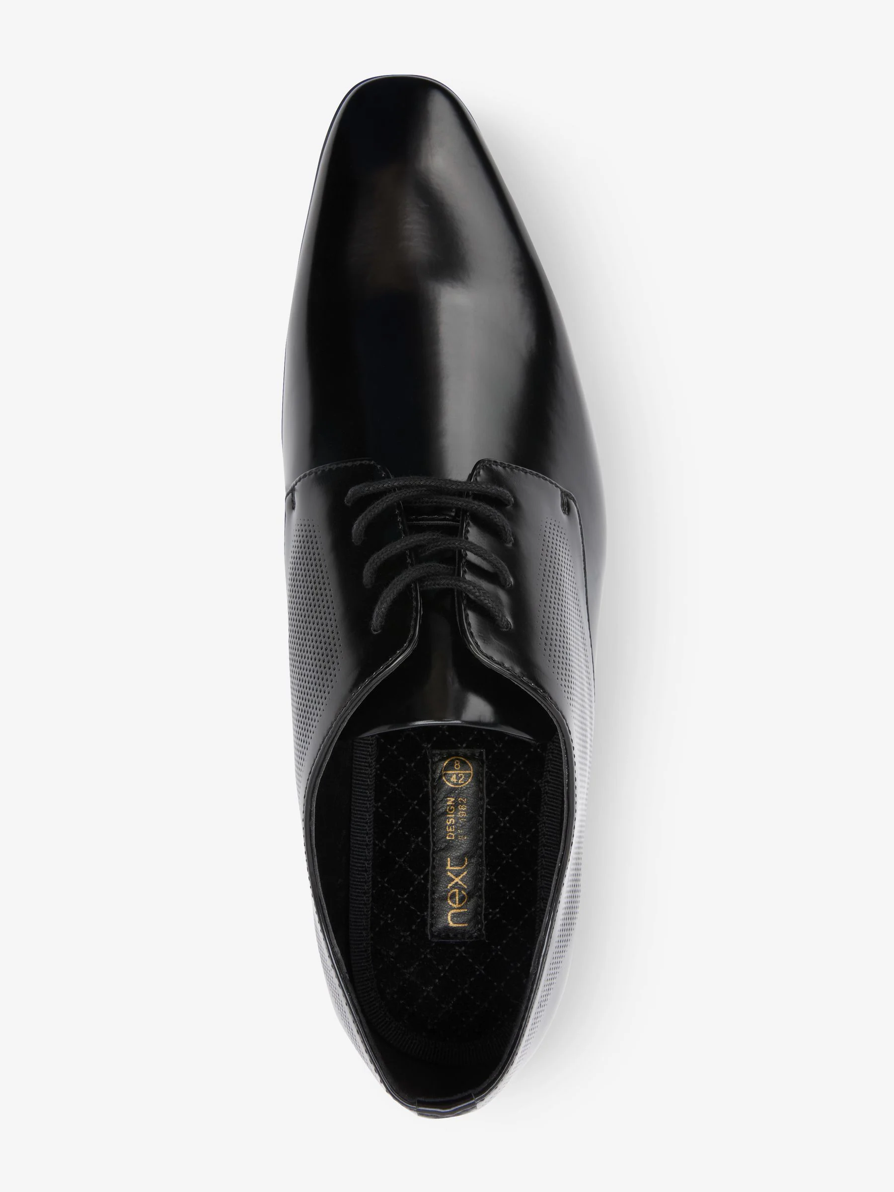 Hoogglans zwart - Derbyschoenen met veter