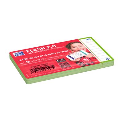 Oxford FLASH 2.0 - Pack de 32 cartes - A7 - ligné - vert