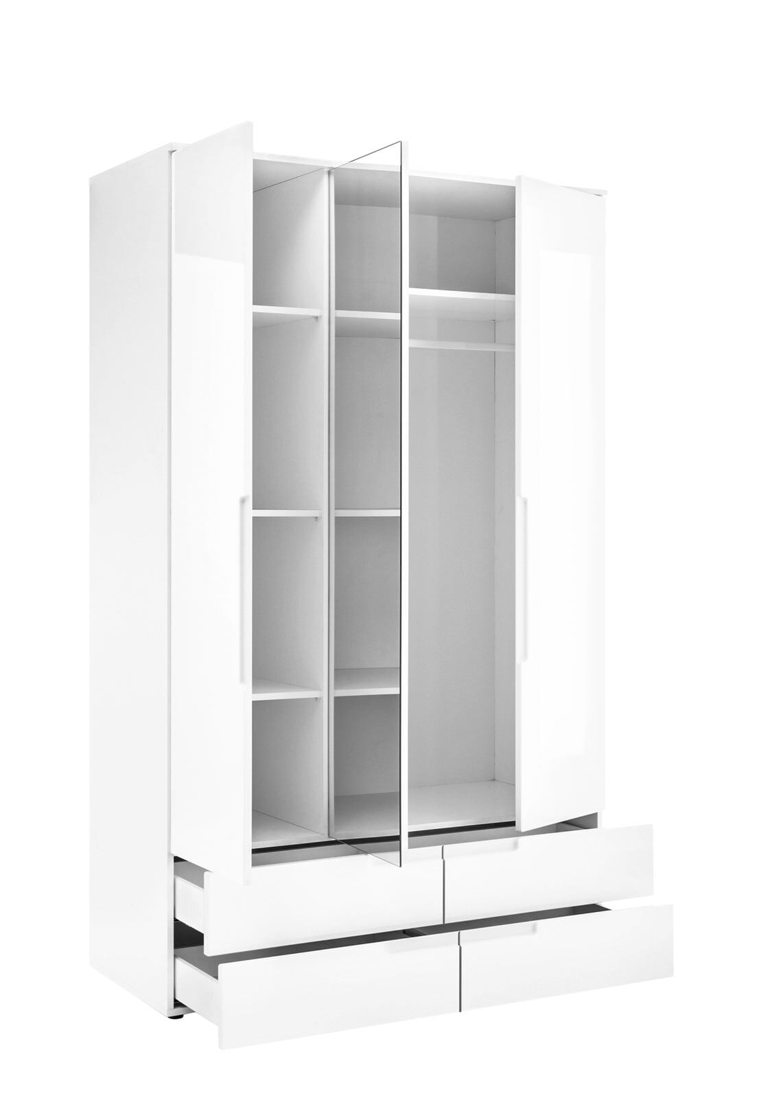 Kleiderschrank Spice Weiß, B/H/T: ca. 126/208/57 cm