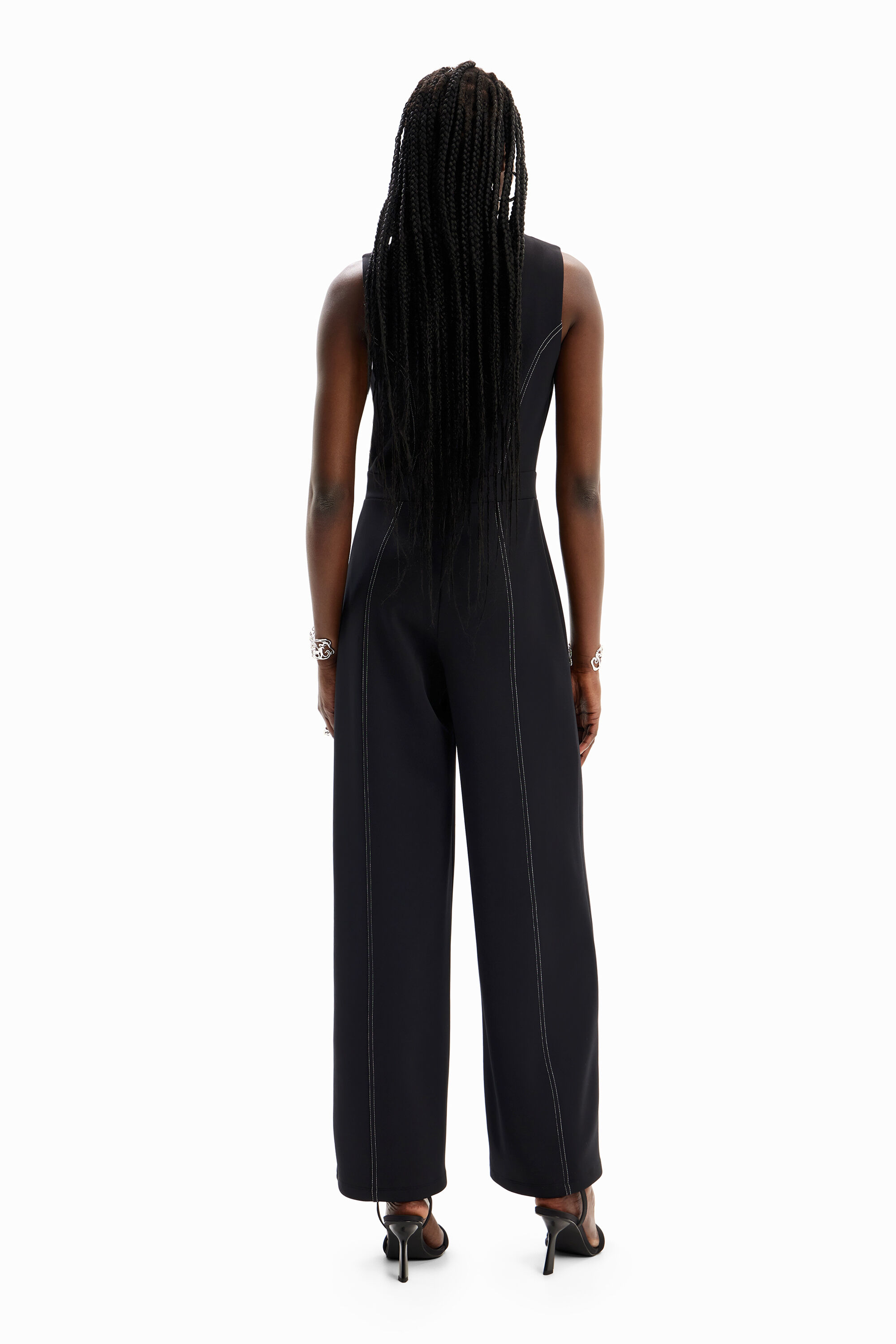 Calça culote única com costura