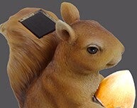 Farmwood tuinbeeld eekhoorn LED Maurice bruin 16 x 9 x 17 cm