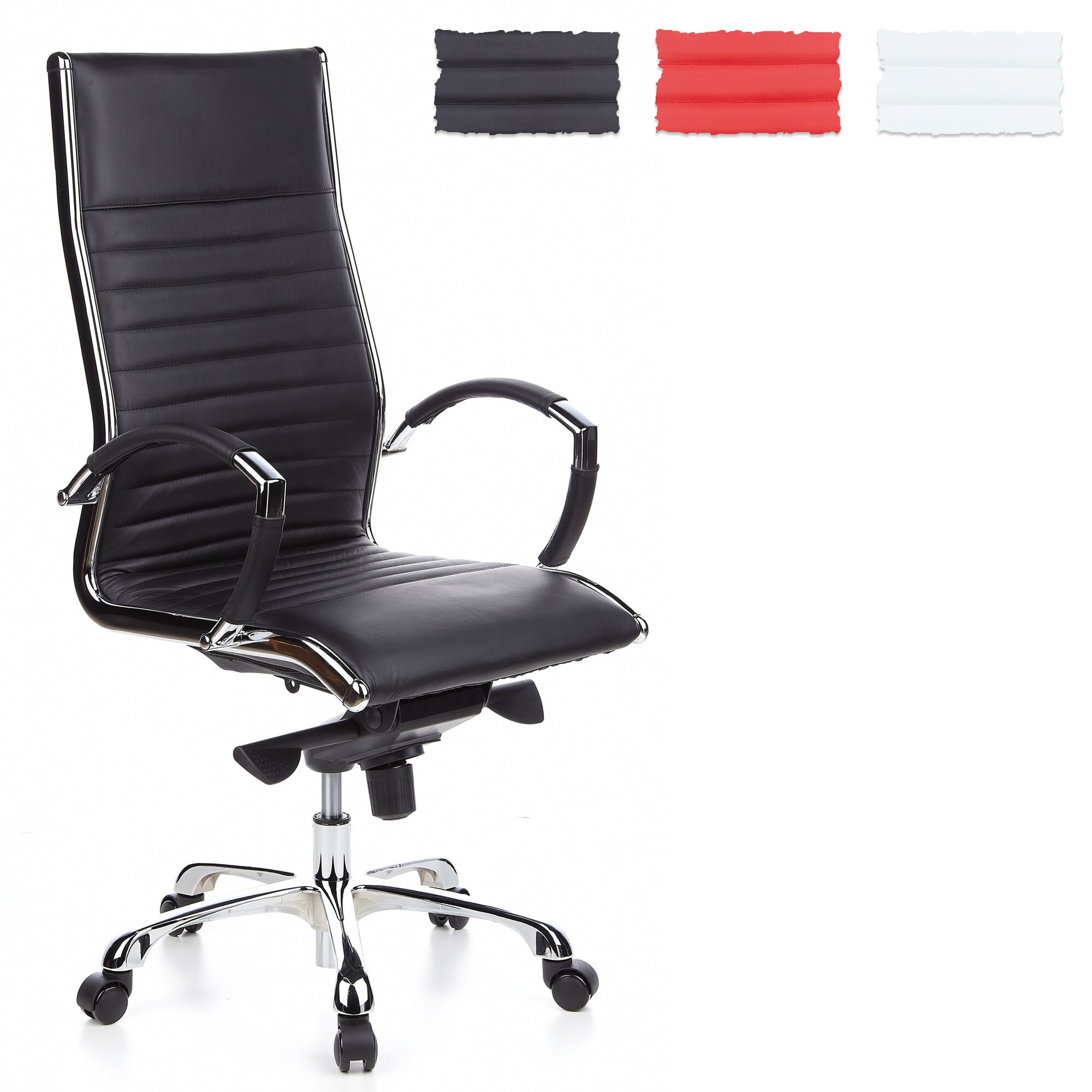 Profi Chefsessel PARMA 20 Leder mit Armlehnen hjh OFFICE