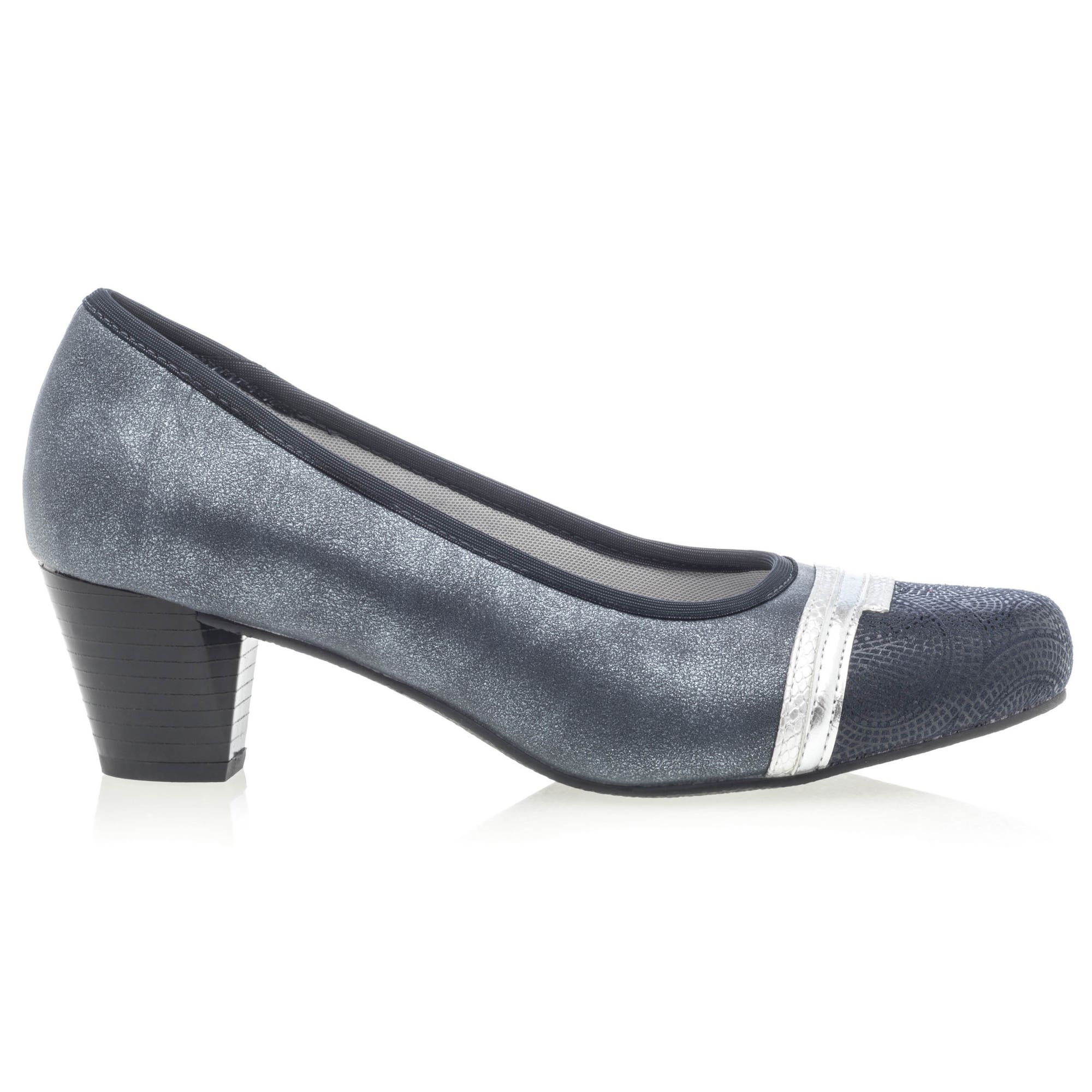 Escarpins pieds sensibles à talon Femme bleu marine