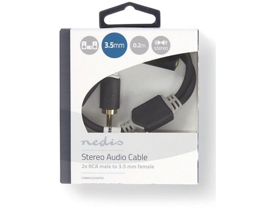 NEDIS - Câble audio CABW22255AT02 - 2x RCA Mâles - 3,5 mm Femelle