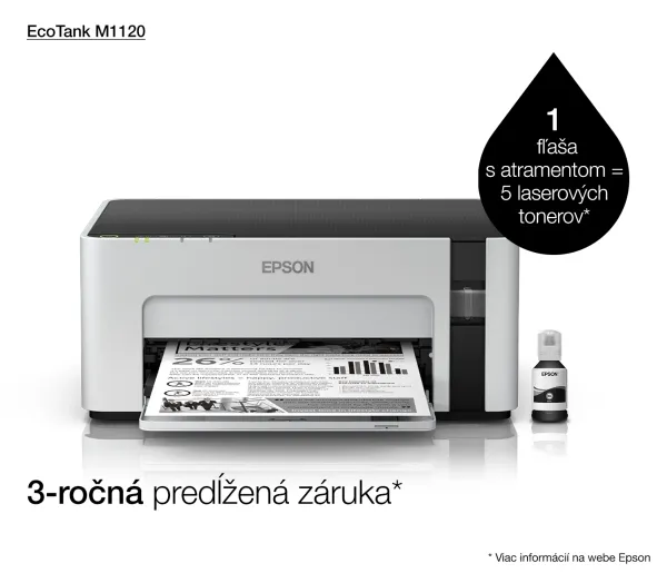 Epson EcoTank ET-M1120 - Printer - S/H - blækprinter - kan genopfyldes - A4/Legal - 1440 x 720 dpi - op til 15 spm - kapacitet: 150 ark - USB 2.0
