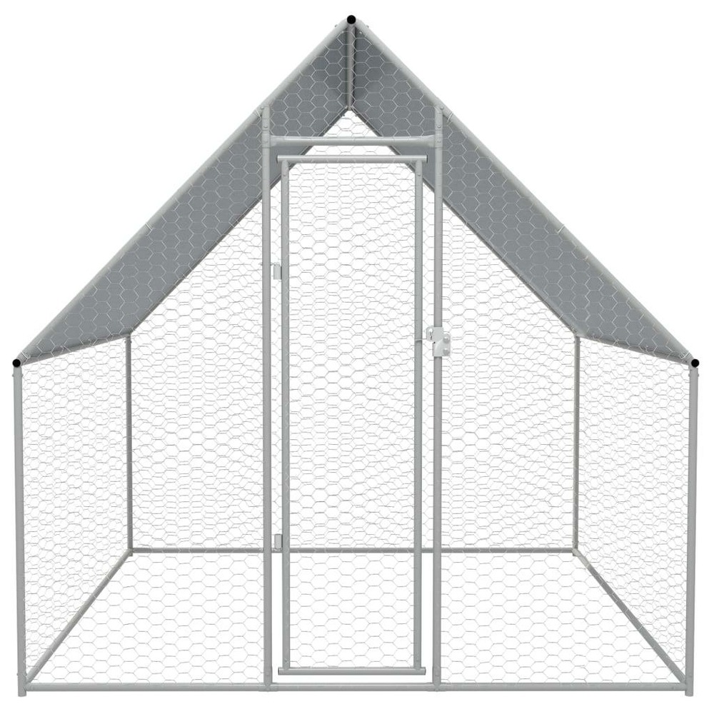 Cage extérieure pour poulets 2 x 2 x 1,92 m acier galvanisé