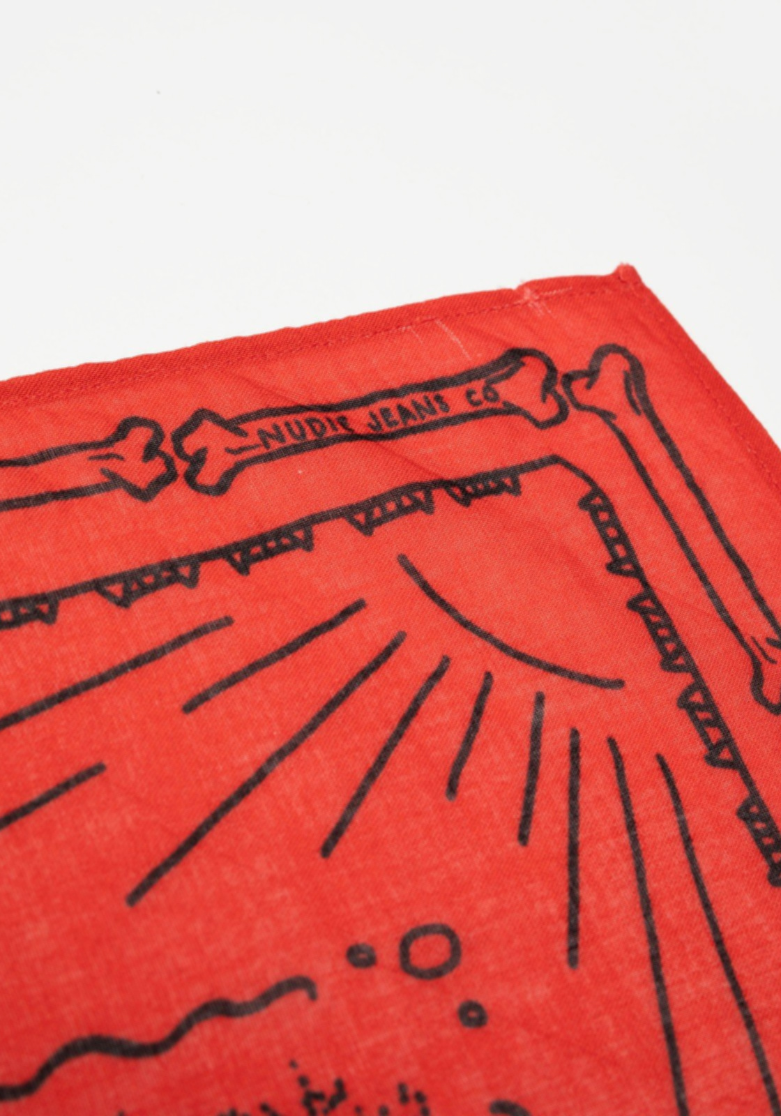 Nudie Jeans Halstuch Ingrid Bandana Double Cross Red