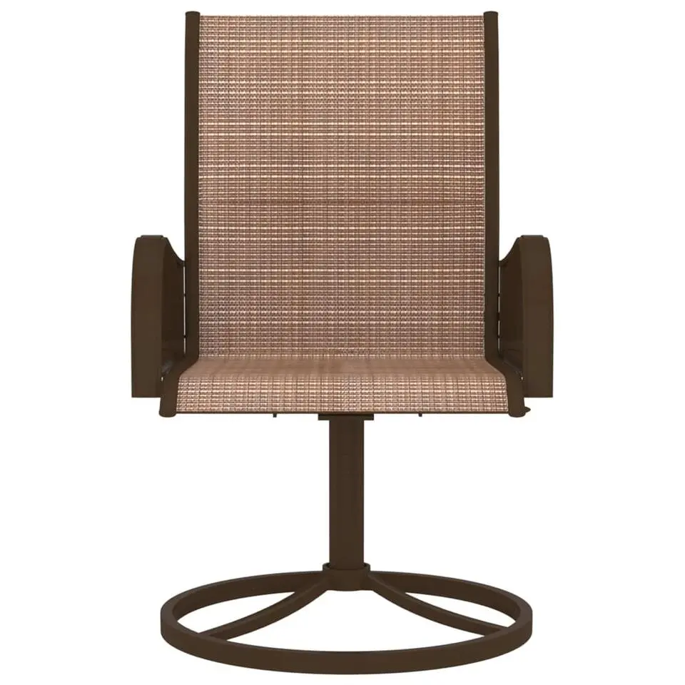 vidaXL - Tuinstoelen draaibaar - Bruin - Staal - 2 stuks