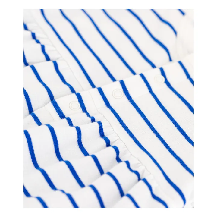 Petit Bateau Robe en Molleton avec Body Intégré Coton Bio | Bleu