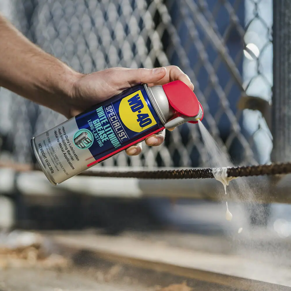 WD-40  Specialist Weißes Lithiumsprühfett, 300 ml    Dickflüssiges Fettspray für eine langanhaltende Schmierung