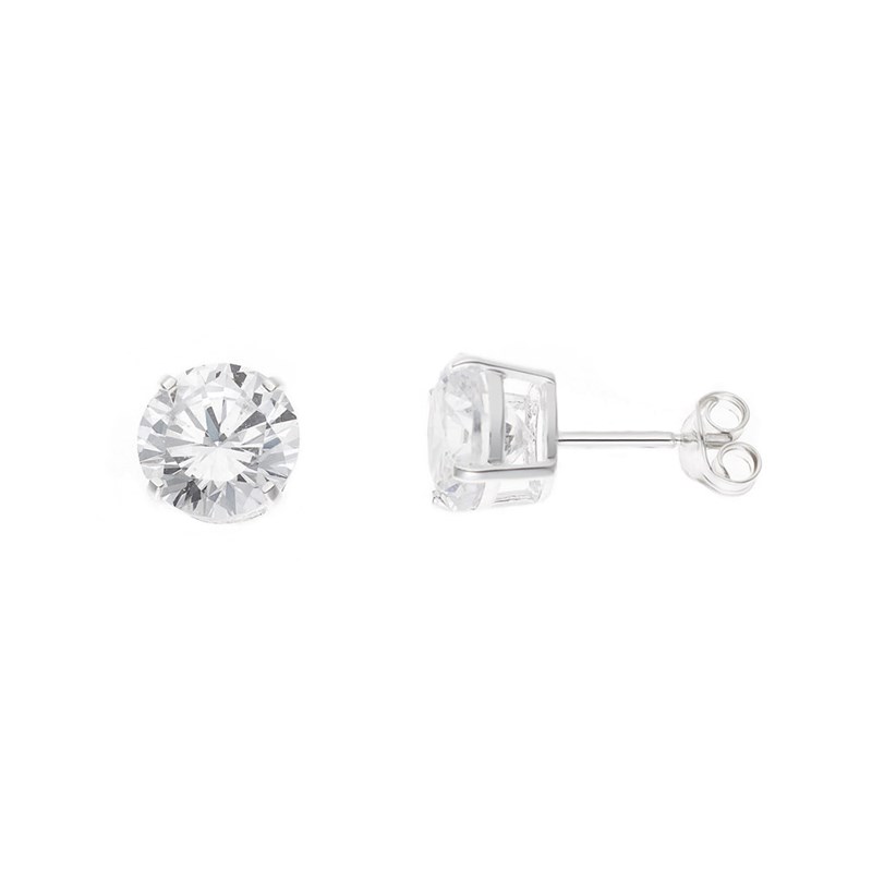 Boucles d'Oreilles solitaire - Argent 925