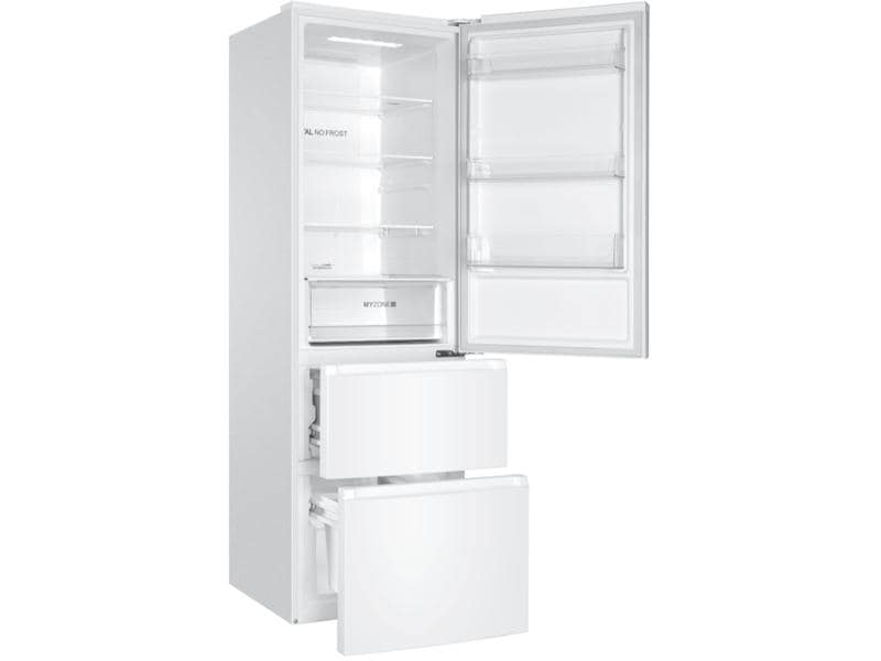 Haier Kühl-Gefrierkombination HTR3619ENPW Rechts, Wechselba Freistehender Kühlschrank kombiniert