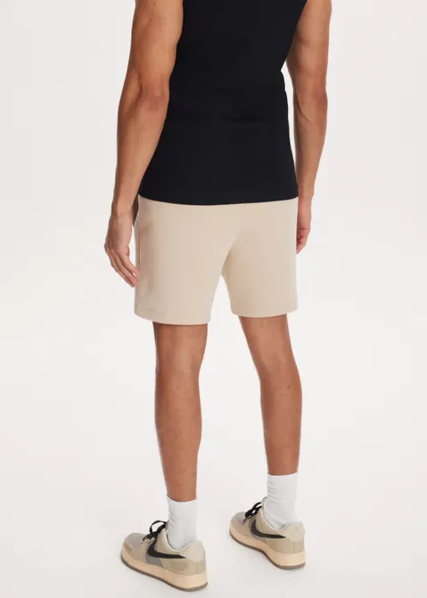 Korte broek jogger met logo zand (ZND.M)