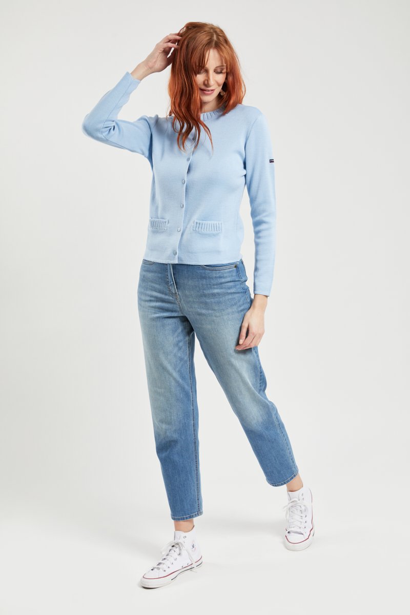 Cardigan col rond - Laine et acrylique