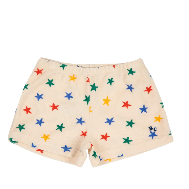 Bobo Choses Short Eponge Coton Etoiles | Ecru