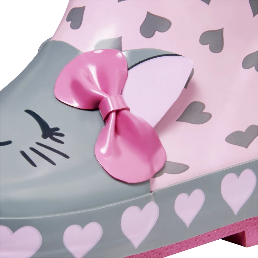 Playshoes Gummistiefel Katze rosa