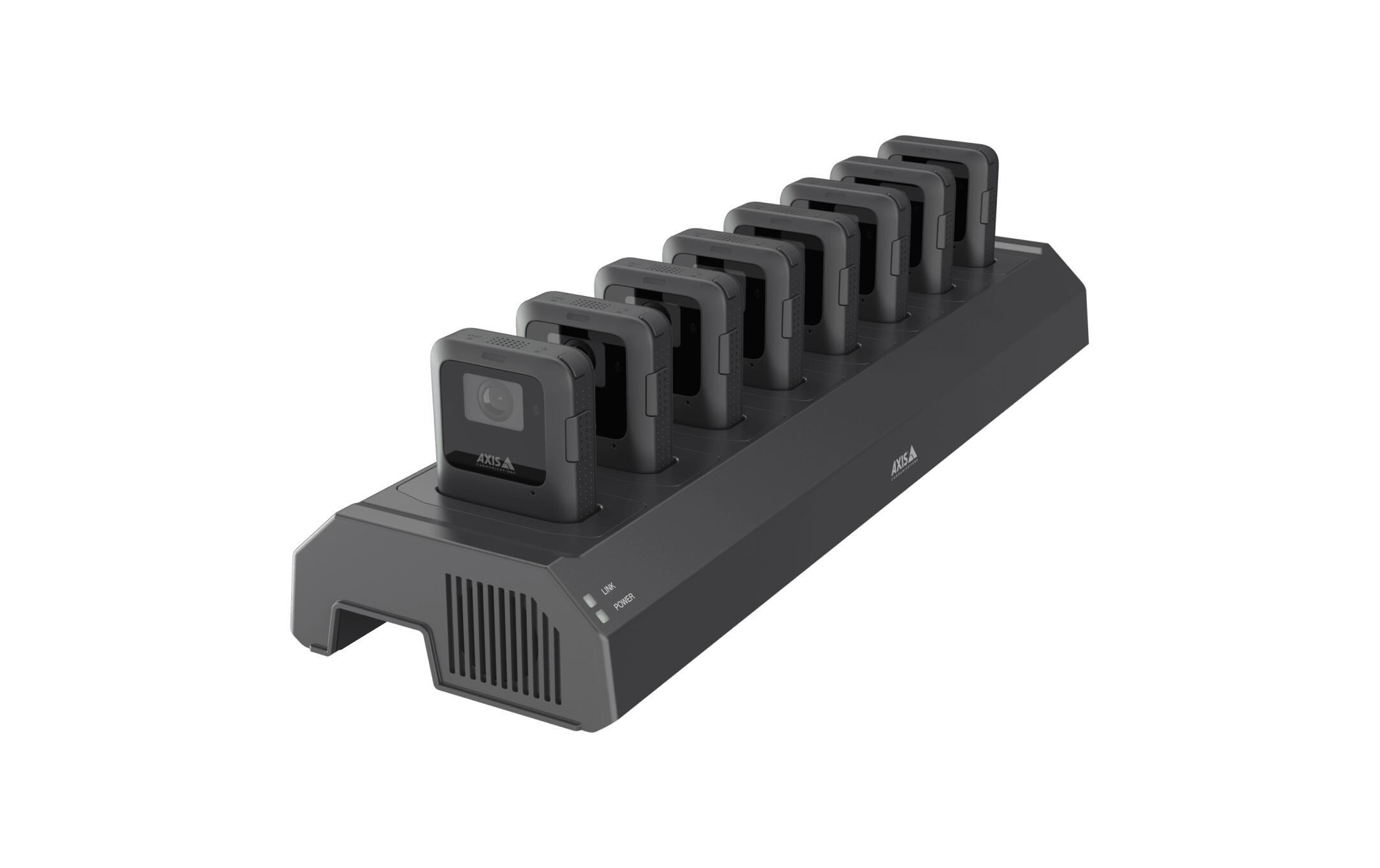 W703 Docking Station 8-bay<br>Dockingstation mit 8 Einschüben für Bodycams von Axis