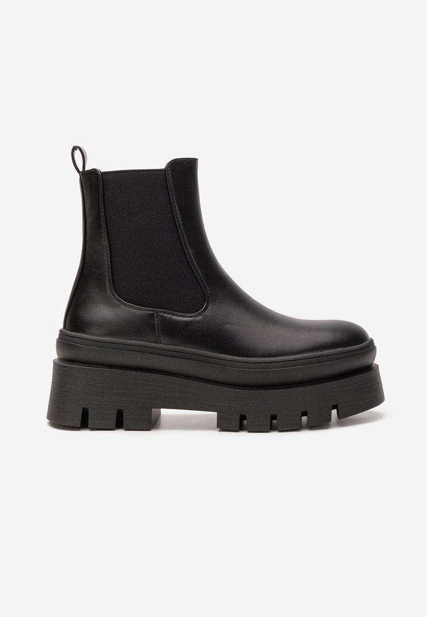 Bottines à plateau noires Mayte