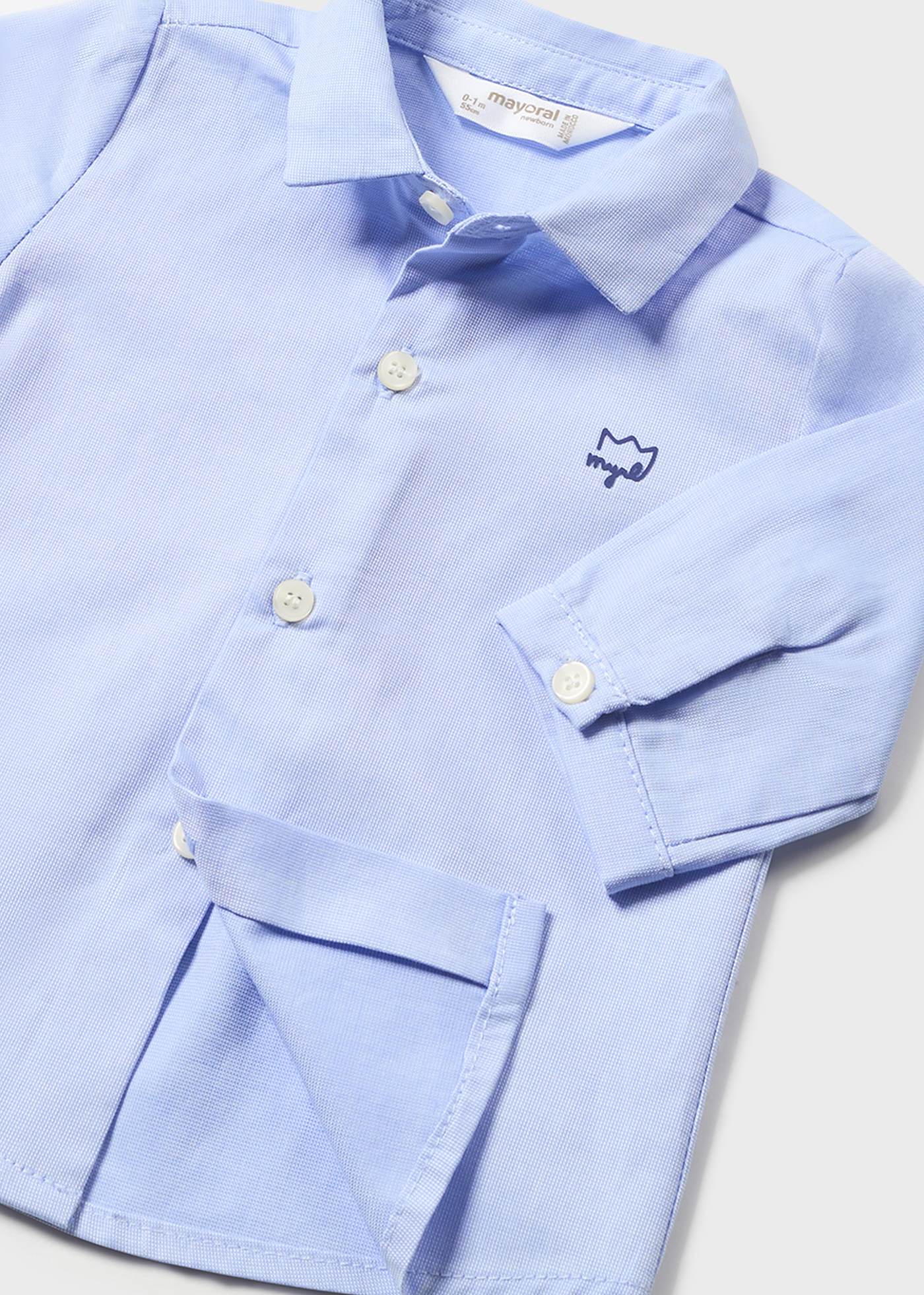 Camisa Oxford Better Cotton para recém-nascidos com gravata borboleta