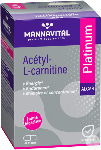 Mannavital Acetyl L-Carnitine Platinum 60 Gélules