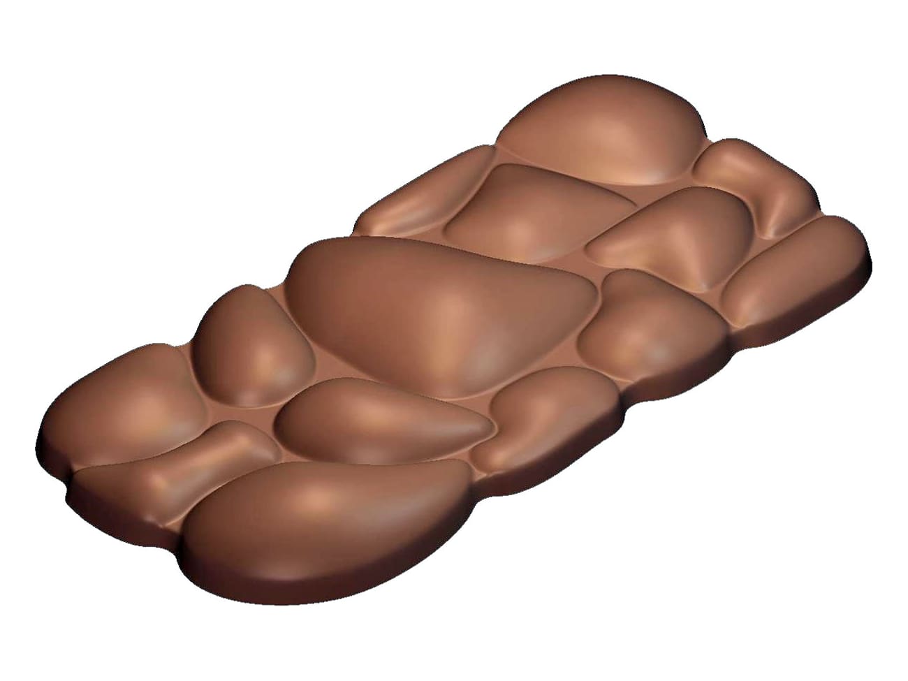 Moule chocolat - 3 tablettes galets