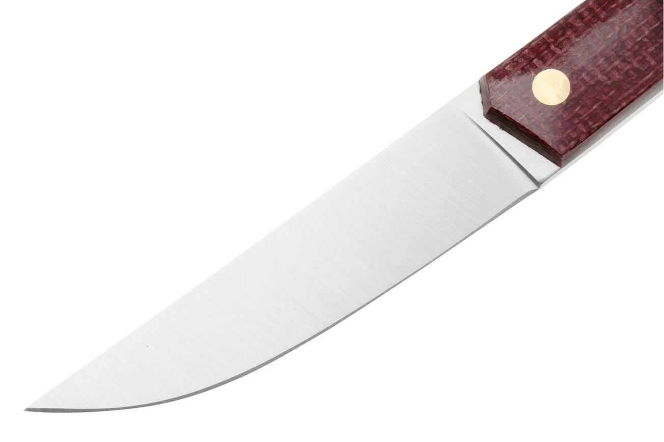 Nordic Knife Design Stoat 100 2072, Plum Canvas Micarta vaststaand mes
