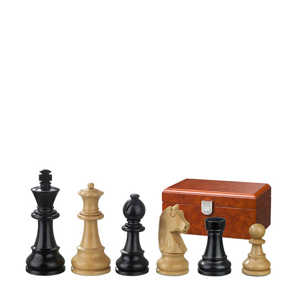 schaakstukken Ludwig XIV 70 mm verzwaard Ludwig XIV verzwaarde schaakstukken (70 mm)