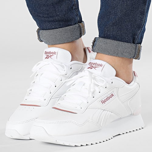 Baskets Femme Reebok Glide Ripple Clip 100032991 White Rose Gold Porcelain Pink