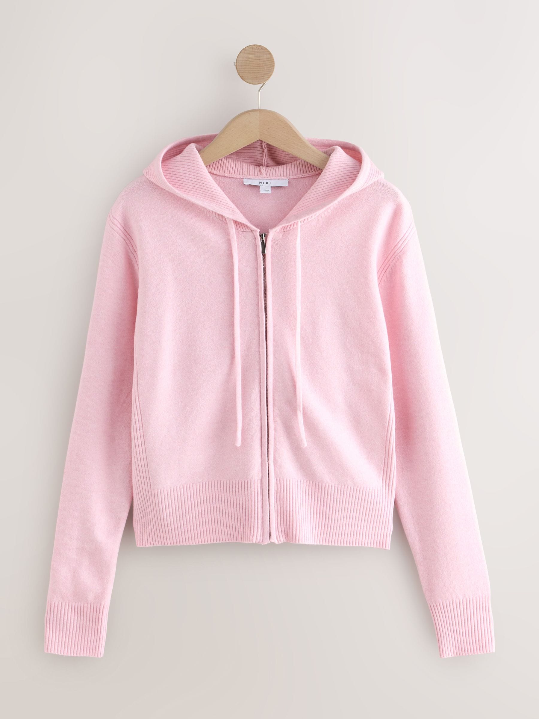 Lichtroze - Super Soft Co-Ord Knitted Zip Through Hoodie