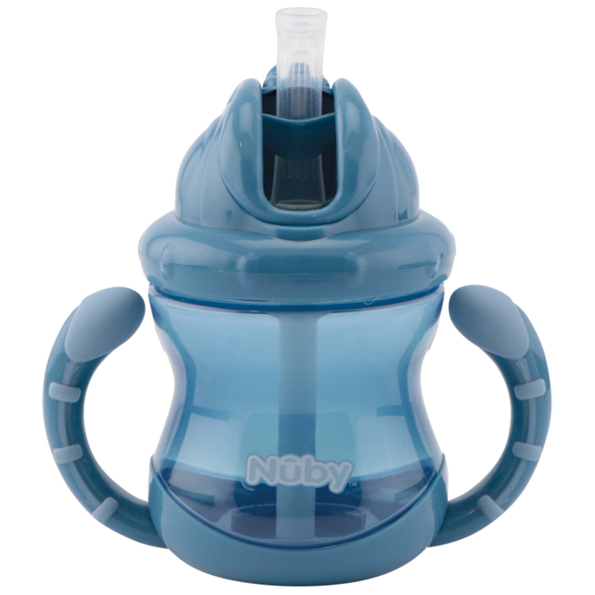 Nûby Flip It antilekbeker met handvat 12M+ blauw - antilekbekers - Prénatal