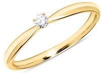 Ring in 14 karaat goud met Diamant 0,05 ct.