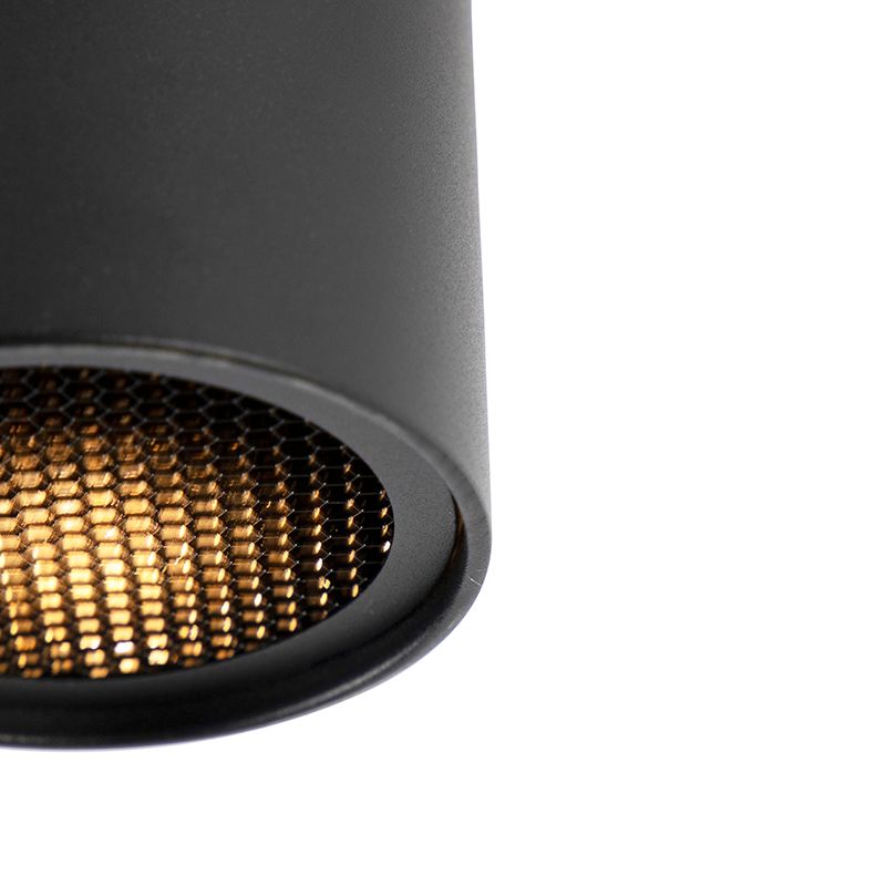 Design opbouwspot zwart GU10 50mm - Tubo Honey