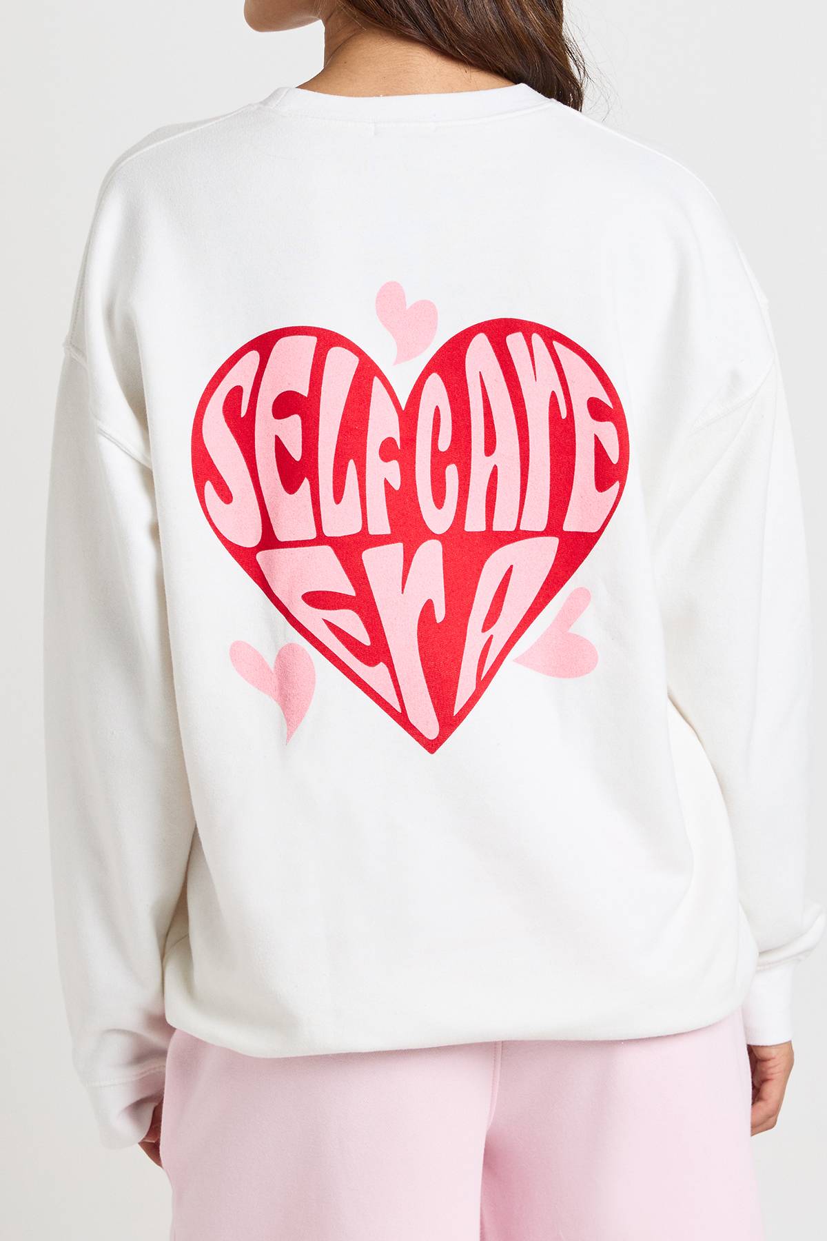 boohoo Sweat-shirt Oversize Imprimé Ère Du Self Care