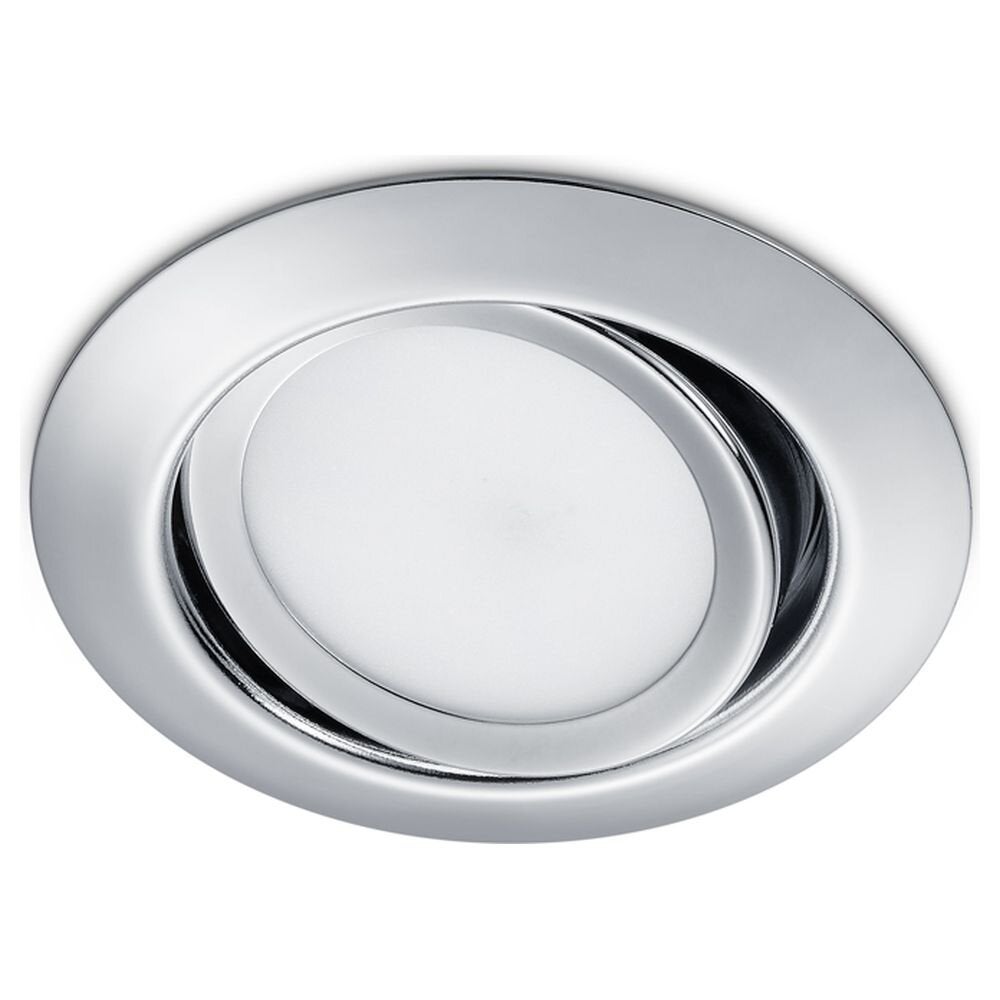 Rila LED inbouwspot in chroom, rond, 5W, 450lm, 3000K