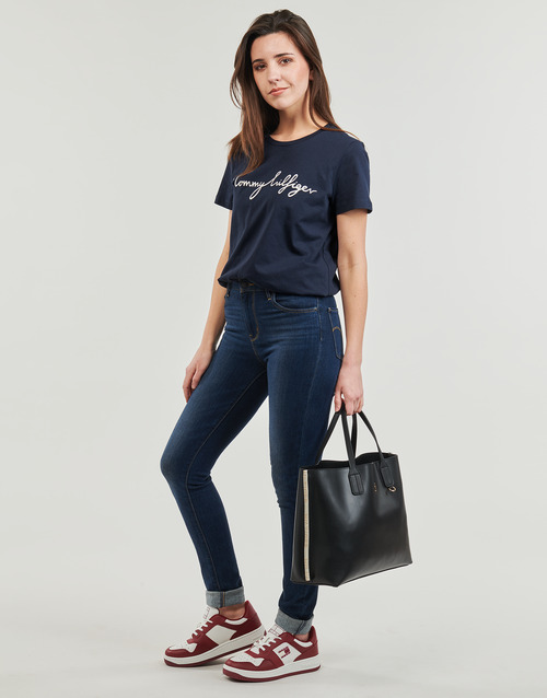 Tommy Hilfiger - HERITAGE CREW NECK GRAPHIC TEE - Marine