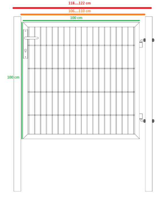 HORTUS havelåge metal sort 100 x 100 cm