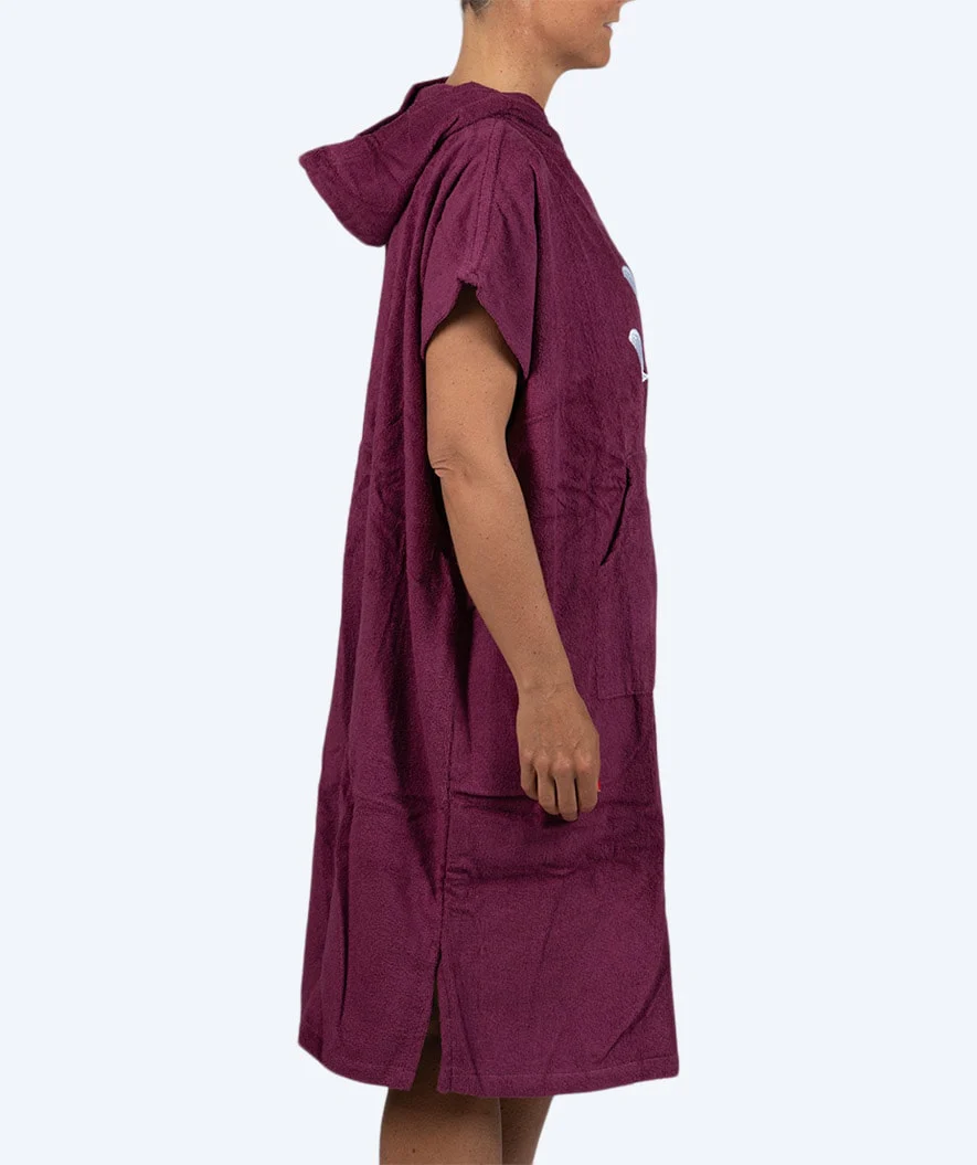 Watery badeponcho til voksne - Bomuld - Lilla